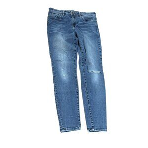Kut From The Kloth Jeans 6P High Rise Toothpick Skinny Distressed Rips